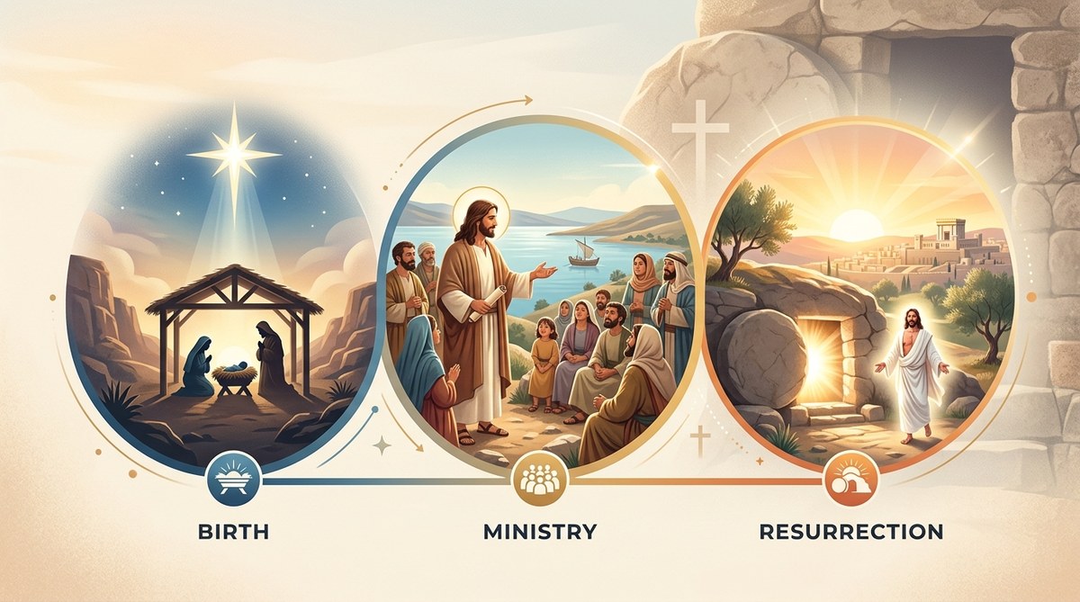 The Life of Jesus: A Simple Timeline of His Birth, Ministry, and Resurrection